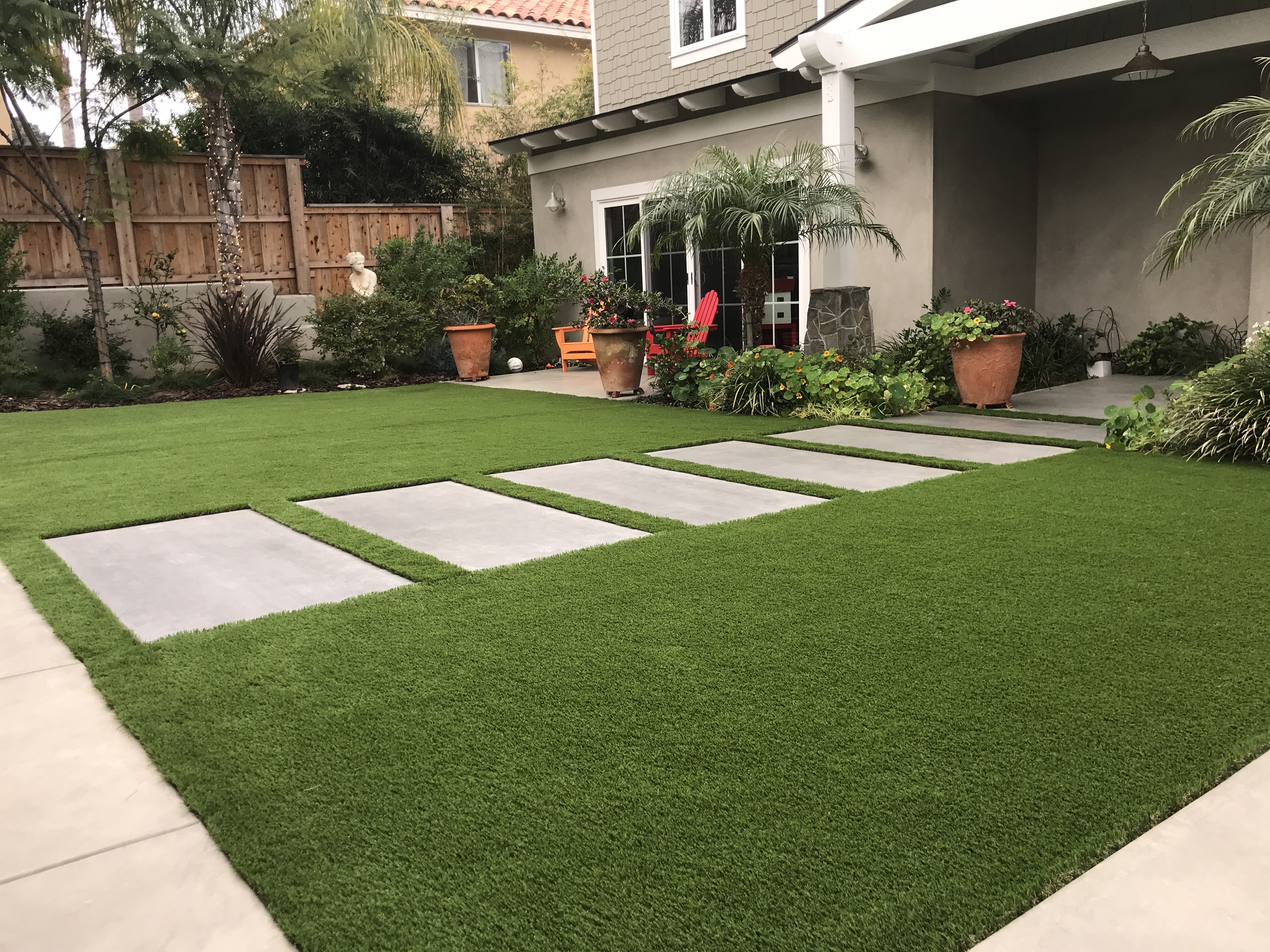 Premium artificial turf installation in Wylie, Texas with lush green lawn and pool